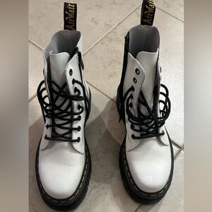 Dr. Martens Platform White and Black Boots